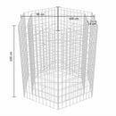 vidaXL hatszögletű gabion magaságyás 100 x 90 x 100 cm