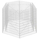 vidaXL hatszögletű gabion magaságyás 160 x 140 x 100 cm