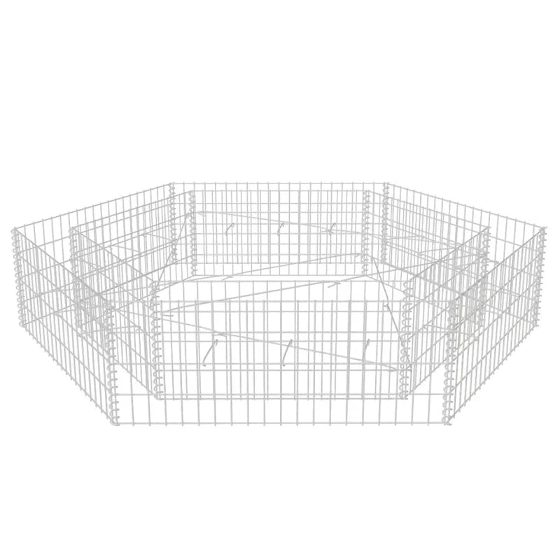 vidaXL hatszögletű gabion magaságyás 200 x 173 x 40 cm