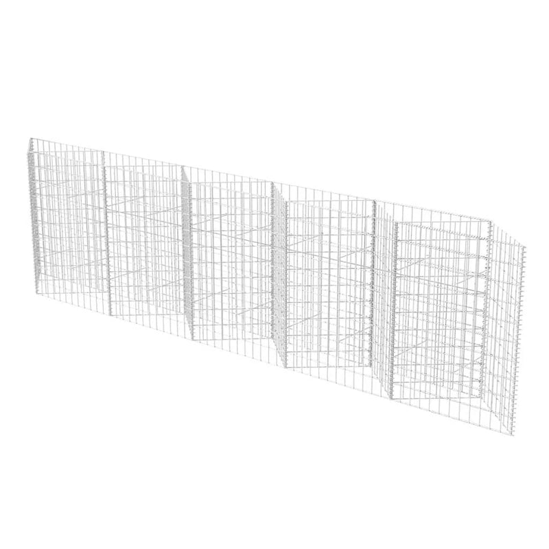vidaXL horganyzott acél gabion kosár 300 x 30 x 100 cm