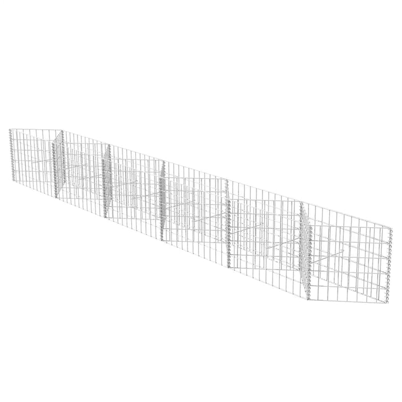 vidaXL horganyzott acél gabion kosár 300 x 30 x 50 cm
