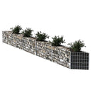 vidaXL horganyzott acél gabion kosár 300 x 30 x 50 cm