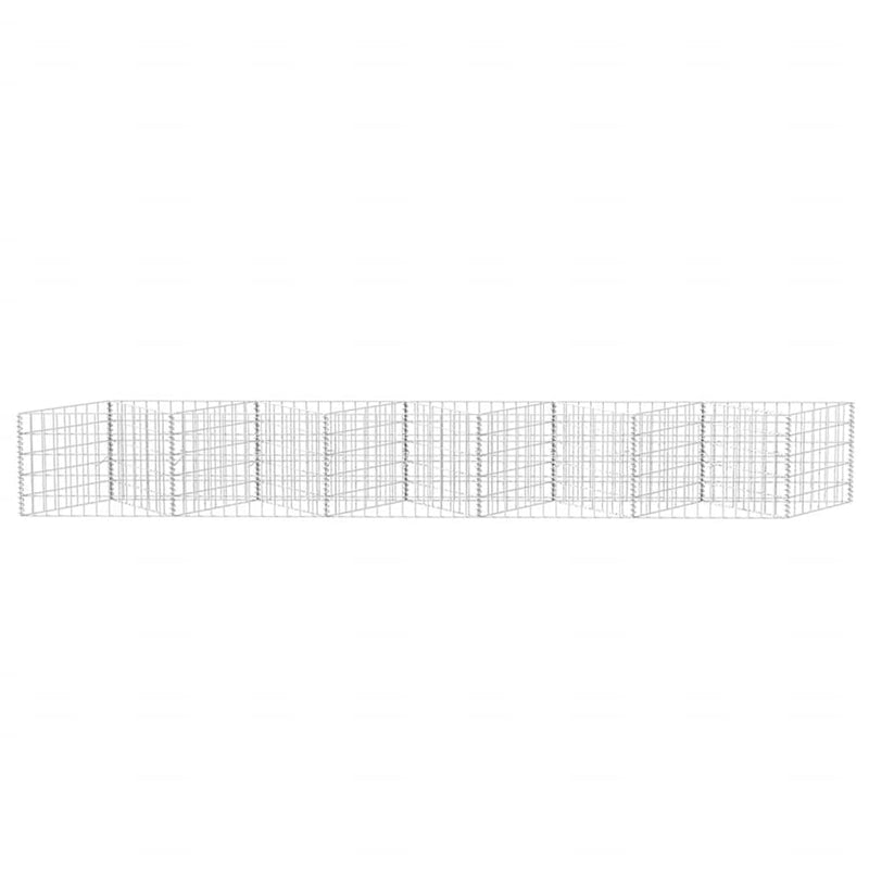 vidaXL horganyzott acél gabion kosár 300 x 30 x 50 cm