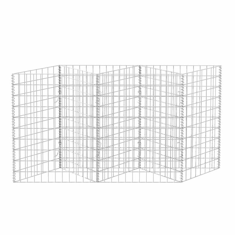 vidaXL horganyzott acél gabion kosár 120 x 30 x 100 cm