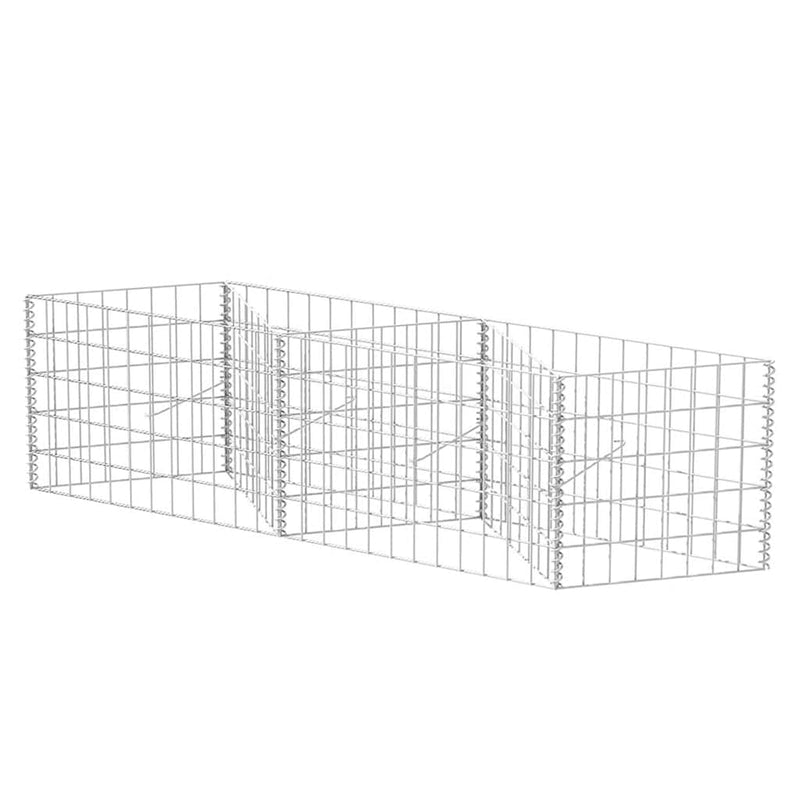 vidaXL horganyzott acél gabion kosár 120 x 30 x 50 cm