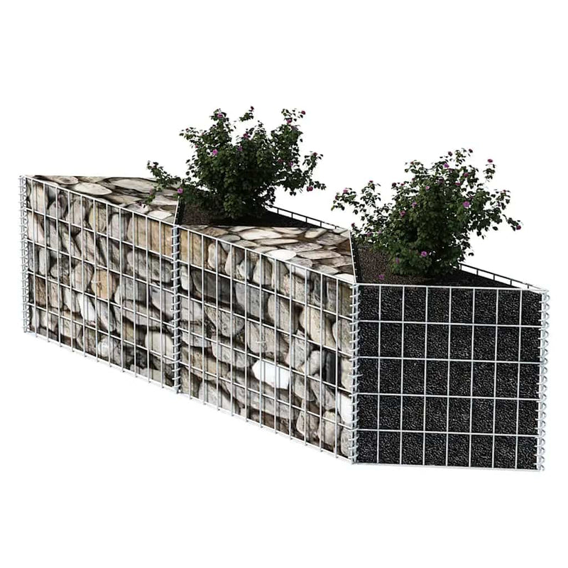 vidaXL horganyzott acél gabion kosár 120 x 30 x 50 cm