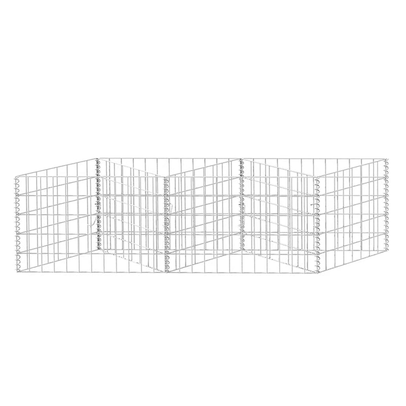 vidaXL horganyzott acél gabion kosár 120 x 30 x 50 cm