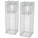 2 db vidaXL acél gabion kosár oszlop / ágyás 50 x 50 x 160 cm