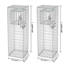 2 db vidaXL acél gabion kosár oszlop / ágyás 50 x 50 x 160 cm