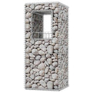 2 db vidaXL acél gabion kosár oszlop / ágyás 50 x 50 x 120 cm