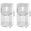 2 db vidaXL acél gabion kosár oszlop / ágyás 50 x 50 x 120 cm