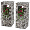 2 db vidaXL acél gabion kosár oszlop / ágyás 50 x 50 x 120 cm