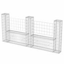 vidaXL U-alakú horganyzott acél gabion kosár 240 x 20 x 100 cm