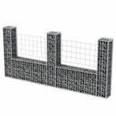 vidaXL U-alakú horganyzott acél gabion kosár 240 x 20 x 100 cm