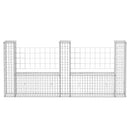 vidaXL U-alakú horganyzott acél gabion kosár 240 x 20 x 100 cm