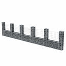 vidaXL U-alakú horganyzott acél gabion kosár 570 x 20 x 100 cm