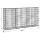 vidaXL horganyzott acél gabion kosár 200 x 30 x 100 cm