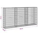 vidaXL horganyzott acél gabion kosár 200 x 30 x 100 cm