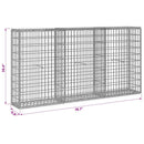 vidaXL horganyzott acél gabion kosár 200 x 30 x 100 cm
