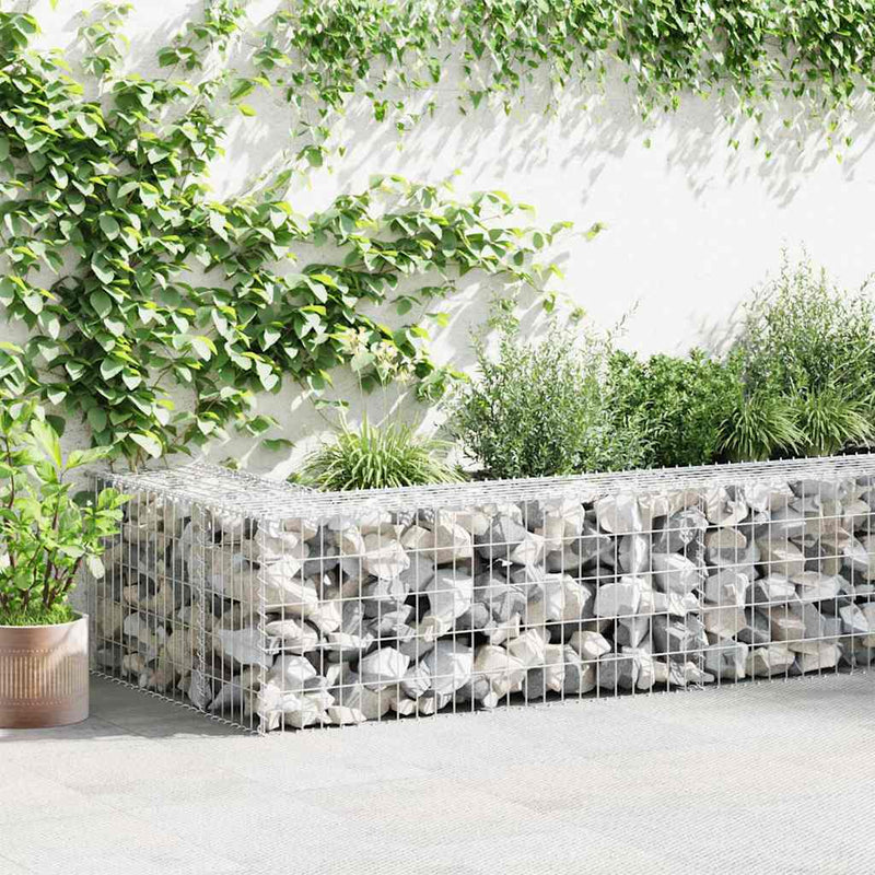 vidaXL horganyzott acél gabion kosár 100 x 50 x 50 cm