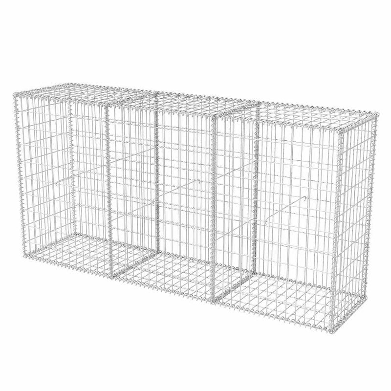 vidaXL horganyzott acél gabion kosár 200 x 50 x 100 cm