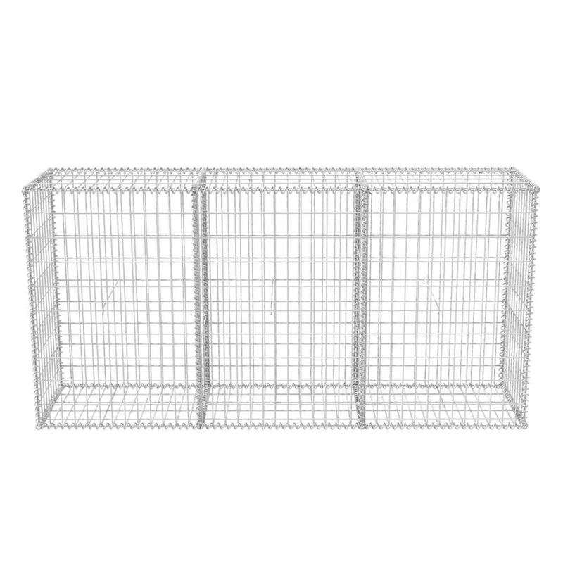 vidaXL horganyzott acél gabion kosár 200 x 50 x 100 cm