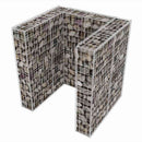 vidaXL acél gabion 1 db gurulós kukához 110 x 100 x 120 cm