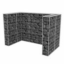 vidaXL acél gabion 2 db gurulós kukához 180 x 100 x 120 cm