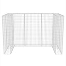 vidaXL acél gabion 2 db gurulós kukához 180 x 100 x 120 cm