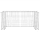 vidaXL acél gabion 3 db gurulós kukához 250 x 100 x 120 cm