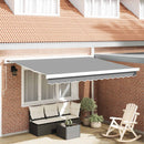 vidaXL Napernyő keret Fehér 300 x 250 cm Alumínium