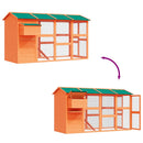 vidaXL fa tyúkól 295 x 163 x 170 cm