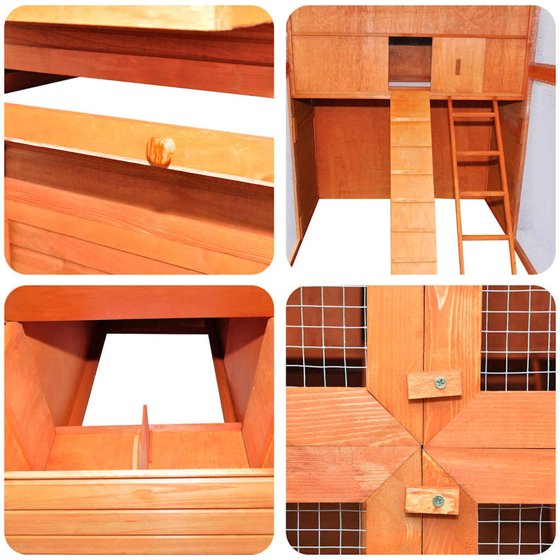 vidaXL fa tyúkól 295 x 163 x 170 cm