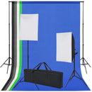 vidaXL fotó stúdió szett: 5 db színes háttér és 2 db softbox