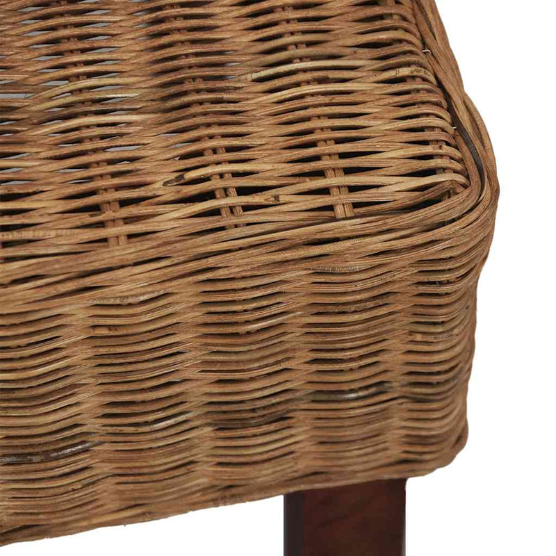 vidaXL 2 db barna természetes rattan étkezőszék