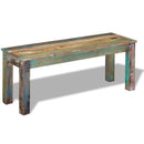 vidaXL tömör újrahasznosított fa pad 110 x 35 x 45 cm
