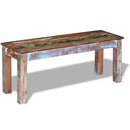 vidaXL tömör újrahasznosított fa pad 110 x 35 x 45 cm