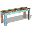 vidaXL tömör újrahasznosított fa pad 110 x 35 x 45 cm