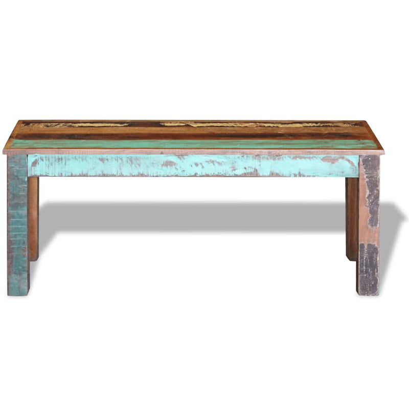 vidaXL tömör újrahasznosított fa pad 110 x 35 x 45 cm