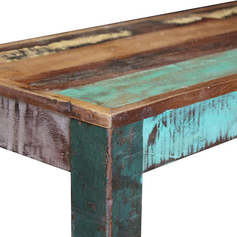 vidaXL tömör újrahasznosított fa pad 110 x 35 x 45 cm