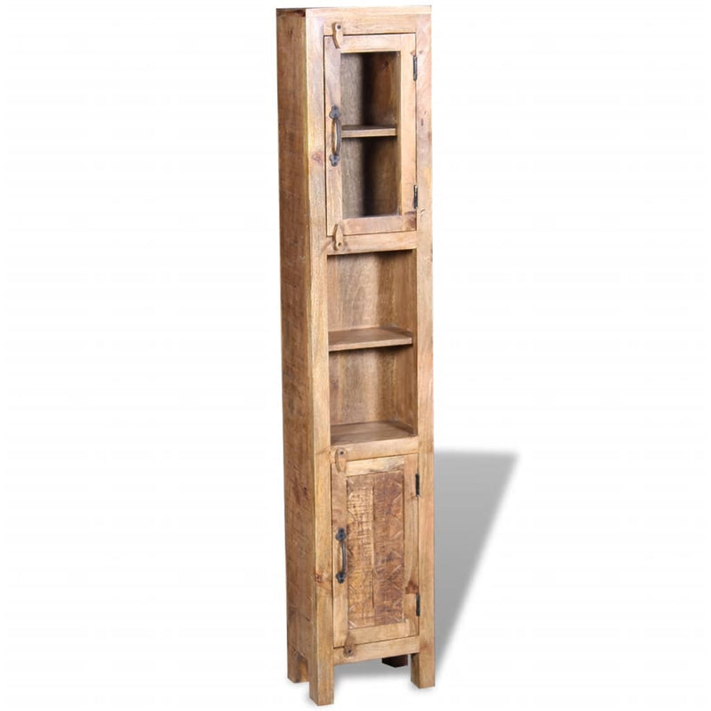 vidaXL tömör mangófa fürdőszobaszekrény tükörrel 2 db oldalszekrénnyel