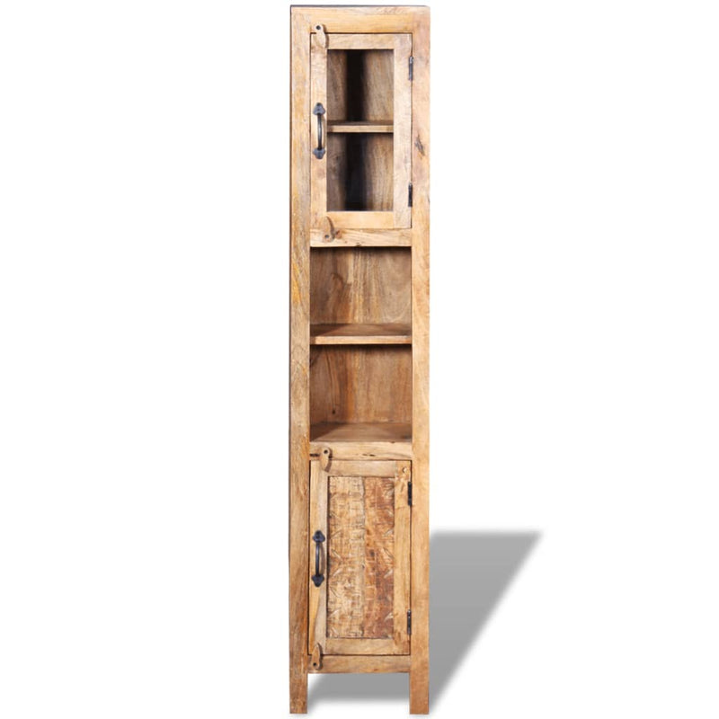 vidaXL tömör mangófa fürdőszobaszekrény tükörrel 2 db oldalszekrénnyel