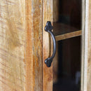 vidaXL tömör mangófa fürdőszobaszekrény tükörrel 2 db oldalszekrénnyel