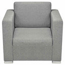 vidaXL világosszürke szövetfotel