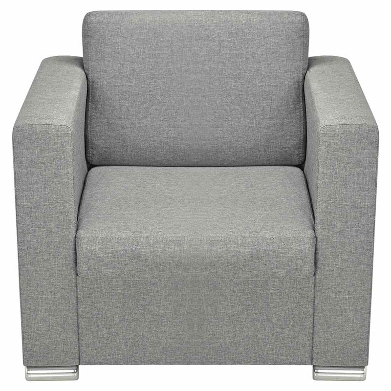 vidaXL világosszürke szövetfotel