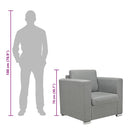 vidaXL világosszürke szövetfotel