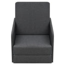 vidaXL sötétszürke szövet kihúzható fekvőfotel