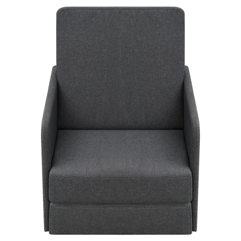 vidaXL sötétszürke szövet kihúzható fekvőfotel