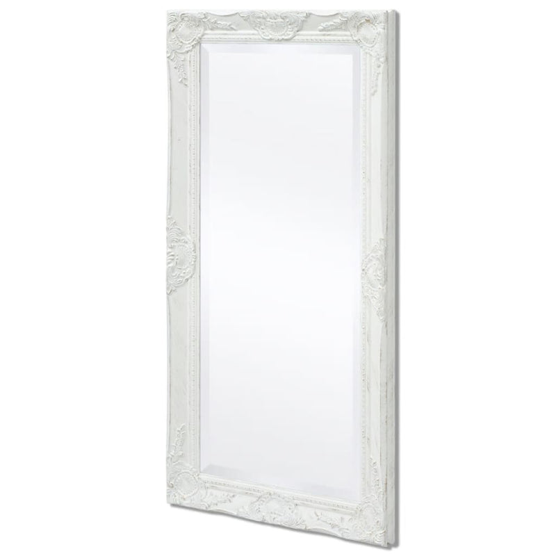 vidaXL fehér barokk stílusú fali tükör 100 x 50 cm