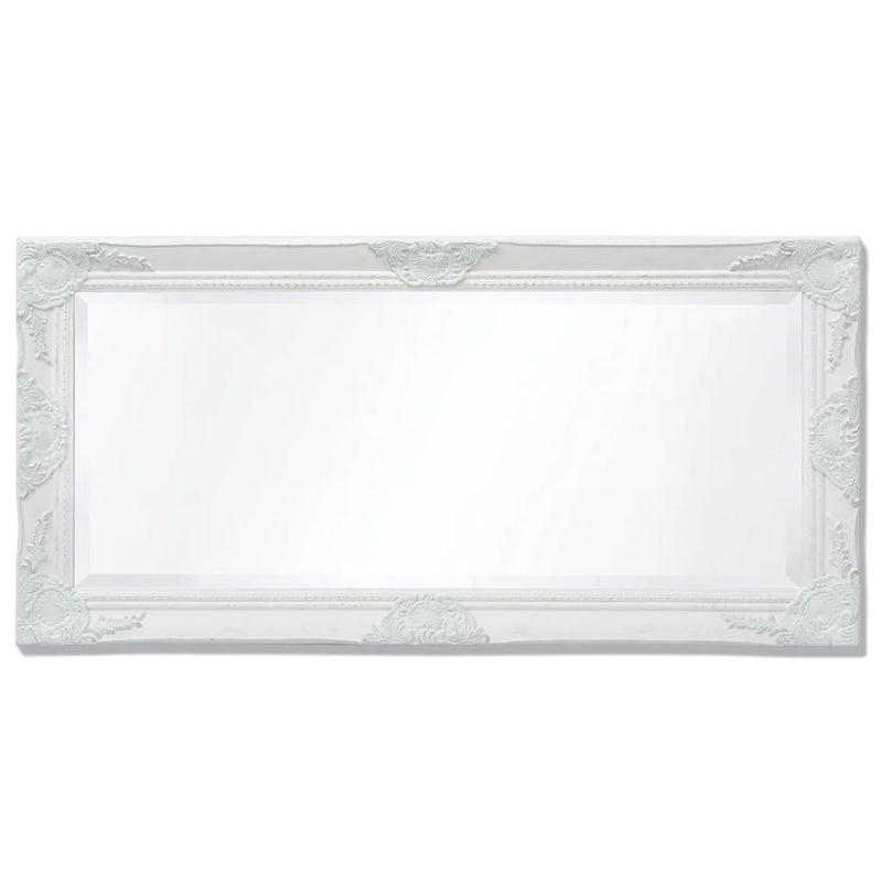 vidaXL fehér barokk stílusú fali tükör 100 x 50 cm